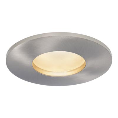 Vegas - LED platte inbouwspots met lage inbouwdiepte 60mm - 6 Watt 570 Lumen - 4000K Neutraal wit - GU10 LED Module - Dimbaar - Rond - IP44 voor badkamer, buiten en binnen - RVS