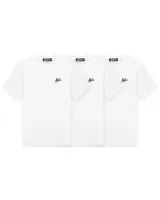 Malelions Signature T-Shirt 3-Pack Heren Wit/Wit/Wit - Maat L - Kleur: Wit | Soccerfanshop - thumbnail