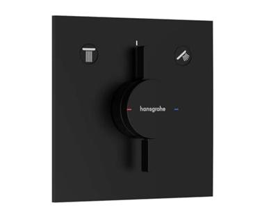 Hansgrohe DuoTurn E kraan inbouw voor 2 functies, mat zwart