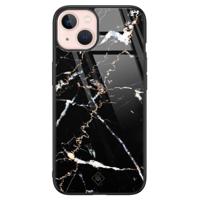 iPhone 13 glazen hardcase - Marmer zwart - thumbnail