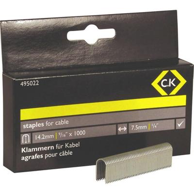C.K 495022 Nieten voor tacker 1 stuk(s) Afm. (l x b) 14 mm x 7.5 mm C.K 495022 Nieten voor tacker 1 stuk(s) Afm. (l x b) 14 mm x 7.5 mm