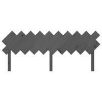 Hoofdbord 196x3x80,5 cm massief grenenhout grijs - thumbnail