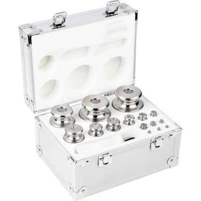 Kern 354076 Gewichtenset 354-076, OIML-klasse M2, nominale waarde 1 g - 2 kg, knop, roestvrij staal fijngedraaid, in aluminium etui