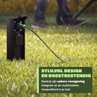 Tuinstopcontact zwart 2-polige stekker 23x7x7cm - thumbnail