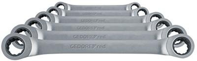Gedore RED 3300898 R07405006 Dubbele ringsleutelratelset 6-delig Sleutelbreedte (metrisch) 8 - 19 mm