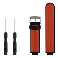 Tweekleurige siliconen sport polsband voor Garmin Forerunner 230/235/620/630/735XT (zwart rood) - thumbnail