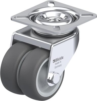 Blickle LDA-PATH 50G Dubbel zwenkwiel Wieldiameter: 50 mm Draagvermogen (max.): 80 kg 1 stuk(s)