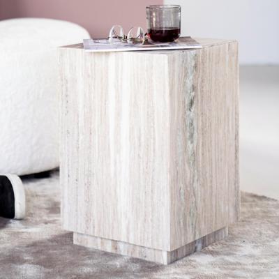 Eleonora Bijzettafel 'Vince' Marmer, 30 x 30cm