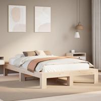 Bedframe zonder matras massief grenenhout 135x190 cm - thumbnail