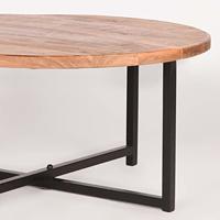 LABEL51 Salontafel Dex - Rough - Mangohout - 80 cm - Rond - thumbnail