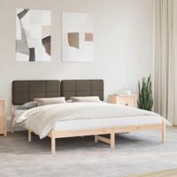 Bedframe met Gevoerd Hoofdgedeelte Taupe 180 x 200 cm - thumbnail