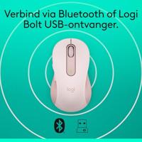 Logitech Signature M650 Large Roze Draadloze Muis - thumbnail