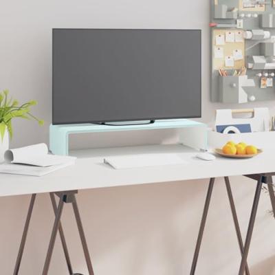 VidaXL Tv-meubel/monitorverhoger 60x25x11 cm glas groen groen