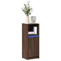 Dressoir met LED 38x34x100 cm bewerkt hout bruin eikenkleur - thumbnail