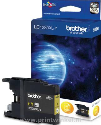 Brother inktcartridge, 1200 pagina&apos;s, OEM LC-1280XLY, geel