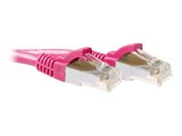 ACT Roze 20,00 meter SFTP CAT6A patchkabel snagless met RJ45 connectoren - thumbnail