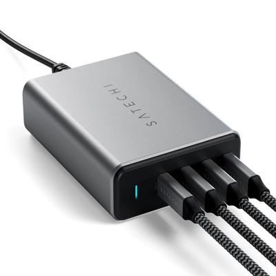 Satechi ST-UC165GM-EU USB-oplader 165 W 4x USB-C USB PD Antraciet Binnen Satechi ST-UC165GM-EU USB-oplader 165 W 4x USB-C USB PD Antraciet Binnen