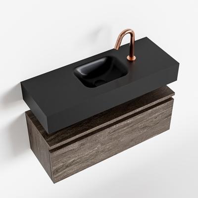 MONDIAZ ANDOR 80cm toiletmeubel dark brown. LEX 80cm wastafel urban midden 1 kraangat MONDIAZ ANDOR 80cm toiletmeubel dark brown. LEX 80cm wastafel urban midden 1 kraangat