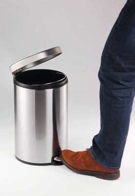 Durable 340323 340323 Prullenbak 30 l (Ø x h) 29 cm x 65.5 cm RVS Zilver 1 stuk(s) Durable 340323 340323 Prullenbak 30 l (Ø x h) 29 cm x 65.5 cm RVS Zilver 1 stuk(s)