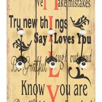 Wandkapstok met 6 haken FAMILY 120x40 cm - thumbnail