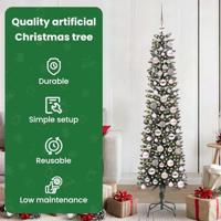 Kunstkerstboom met 300 LED Groen 180 cm PVC en Plastic en Staal - thumbnail
