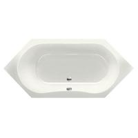 Ligbad Inbouw Xenz Lucia Hoekbad 1-2 Persoons Duobad 80x180x44cm Acryl Edelweiss Mat met Poten - thumbnail