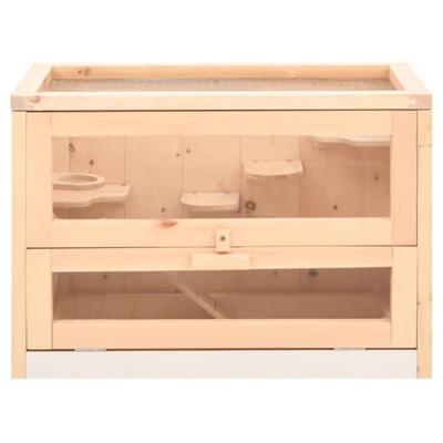 VidaXL Hamsterkooi 60x35,5x42 cm massief vurenhout VidaXL Hamsterkooi 60x35,5x42 cm massief vurenhout