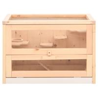 VidaXL Hamsterkooi 60x35,5x42 cm massief vurenhout - thumbnail