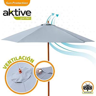 Parasol Aktive 300 x 240 x 300 cm Grijs Hout Ø 300 cm