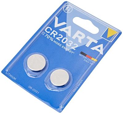 Varta CR2032 Lithium Knoopcel 3V, 20 Stuks, Chroom