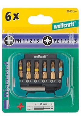 Wolfcraft Diamant-bit-box | Kruiskop | PH/PZ | 7-delig | 1 set - 2963000