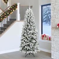 VidaXL Kunstkerstboom wit 240 cm pvc en plastic en staal en pe - thumbnail
