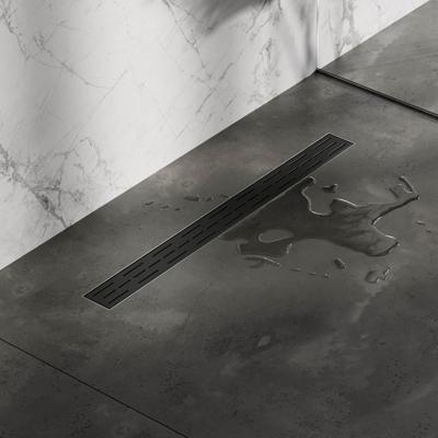 Brauer Douchegoot met Standaard Rooster en Flens - 80 cm - Zwart