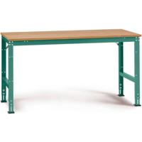 Manuflex AU4025.0001 Werk achtergrond tafel universele standaard met multiplex plaat, bxdxh = 1250 x 600 x 760-870 mm Grijs, Groen - thumbnail