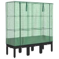 VidaXL Plantenbak verhoogd met kashoes 120x40x140 cm rattanlook - thumbnail