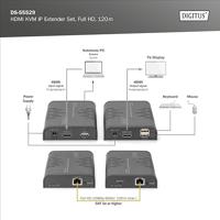 Digitus DS-55529 1 poort HDMI Extender set Zwart - thumbnail