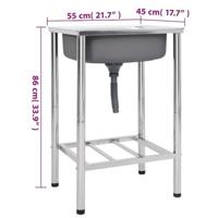 Campinggootsteen enkele bak roestvrij staal - thumbnail