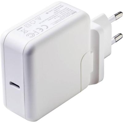 Dehner Elektronik Reislader 45 W 1x USB-C USB PD, USB PD 3.0, QC 3.0 Wit Met adapter voor Europa, USB Power Delivery (USB-PD), Gestabiliseerd,