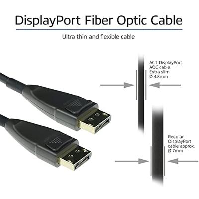 ACT AK4039 Hybride DisplayPort Active Optical Cable (AOC) | DisplayPort male/DisplayPort male | 90 meter