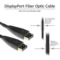 ACT AK4039 Hybride DisplayPort Active Optical Cable (AOC) | DisplayPort male/DisplayPort male | 90 meter - thumbnail