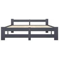Bedframe massief grenenhout donkergrijs 120x200 cm - thumbnail