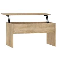 VidaXL Salontafel 80x80x31 cm bewerkt hout sonoma eikenkleurig - thumbnail