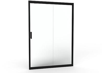 Saqu Sturdy schuifdeur met omkeerbare draairichting incl. antikalk 140x200cm mat zwart