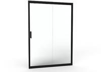 Saqu Sturdy schuifdeur met omkeerbare draairichting incl. antikalk 140x200cm mat zwart - thumbnail