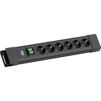 Bachmann BM005912 Stekkerdoos met schakelaar Zwart Randaarde stekker 1 stuk(s)