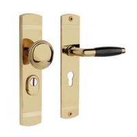 De Oude Deurklink Retro buitendeurbeslag knop/klink PC55 glanzend messing - thumbnail