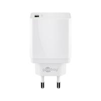 Goobay USB-A adapter - USB-A oplader - CEE 7/16 - USB-A adapter - 1 poorts - Quick Charge 3.0 - 3000mA - 18W - wit - thumbnail