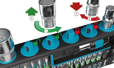 Hazet smartholder gereedschaphouder 2300sh-1 | 1/4 inch (6,3 mm) zeskant massief, 1/4 inch (6,3 mm) vierkant hol | sleufprofiel, kruiskop profiel ph, pozidriv-profiel pz | 39-delig