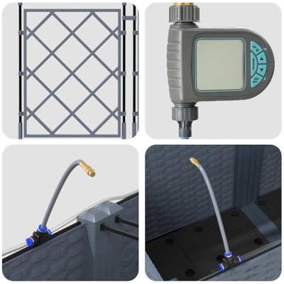VidaXL Tuin bloempot 5 pcs licht grijs staal
