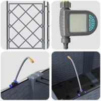 Tuin Bloempot 5 pcs Licht Grijs Staal - thumbnail